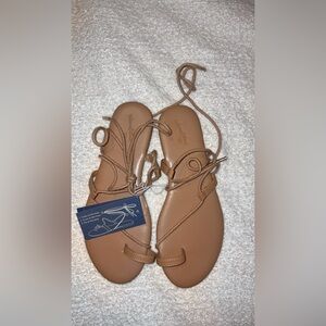 Universal Thread Tan Lace-Up Sandals